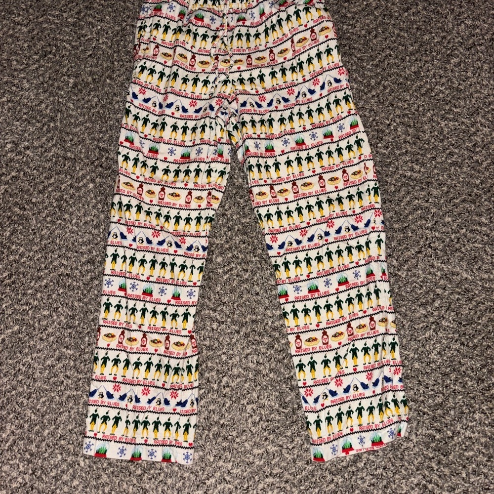 ELF Festive Pajama Bottoms Size Small